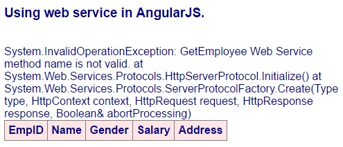 webservice in angularjs