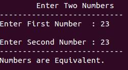 equivalent number