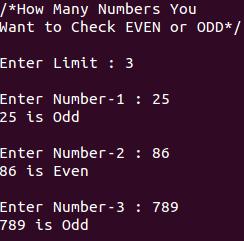 odd even numbers
