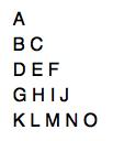 alphabets pattern 1