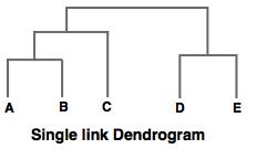 single link dendogramm