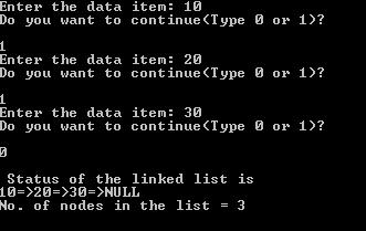 simple linked list
