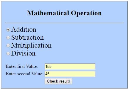 mathmetical operation