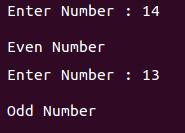 Even or Odd Number - C++ Program