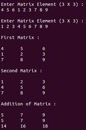 matrix overload addition