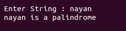 palindrome string