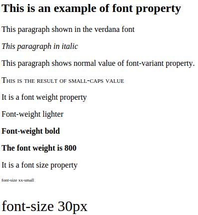 font property