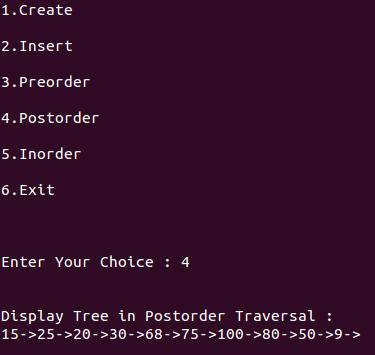 binary tree postorder