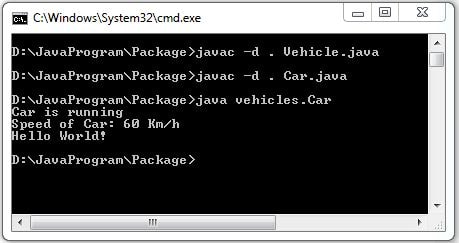 package java defined user program create packages